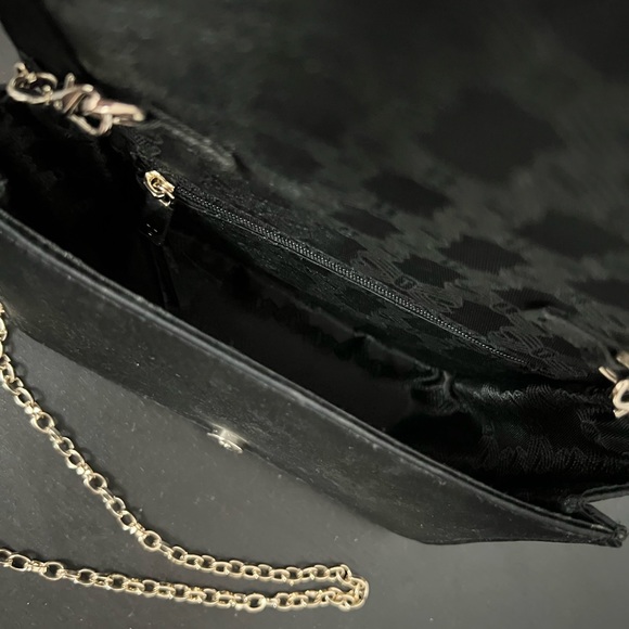 TED BAKER LONDON - BOW SATIN EVENING BAG - BLACK - Picture 5 of 7